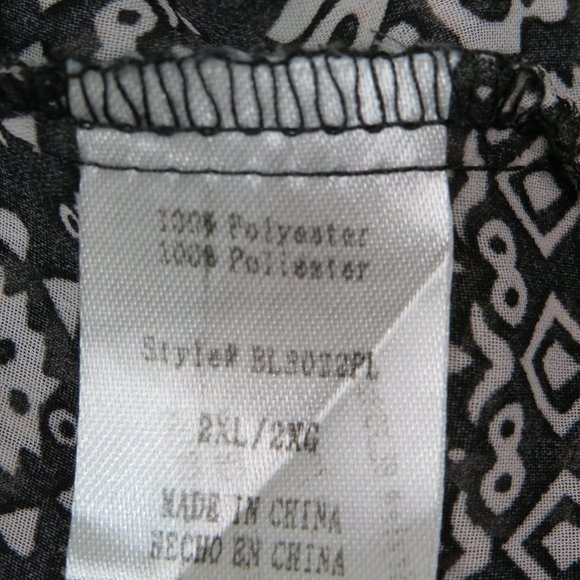 Bluebell* Women's 3/4 Sleeve High/Low Curved Hem V-Neck Blouse Size ~ 2XL‎ - Picture 6 of 11